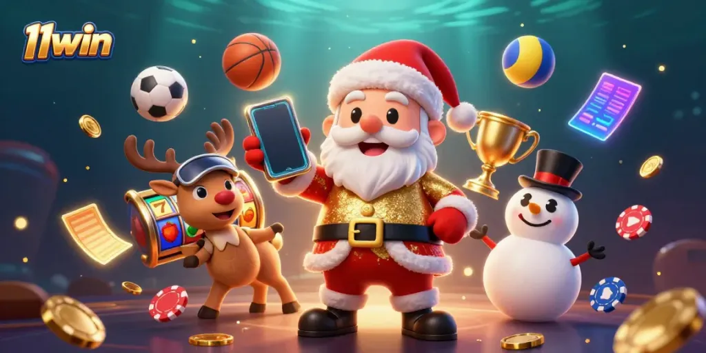 Experience thrilling moments with 11win in a vibrant casino scene, featuring fun characters and dynamic gaming elements.