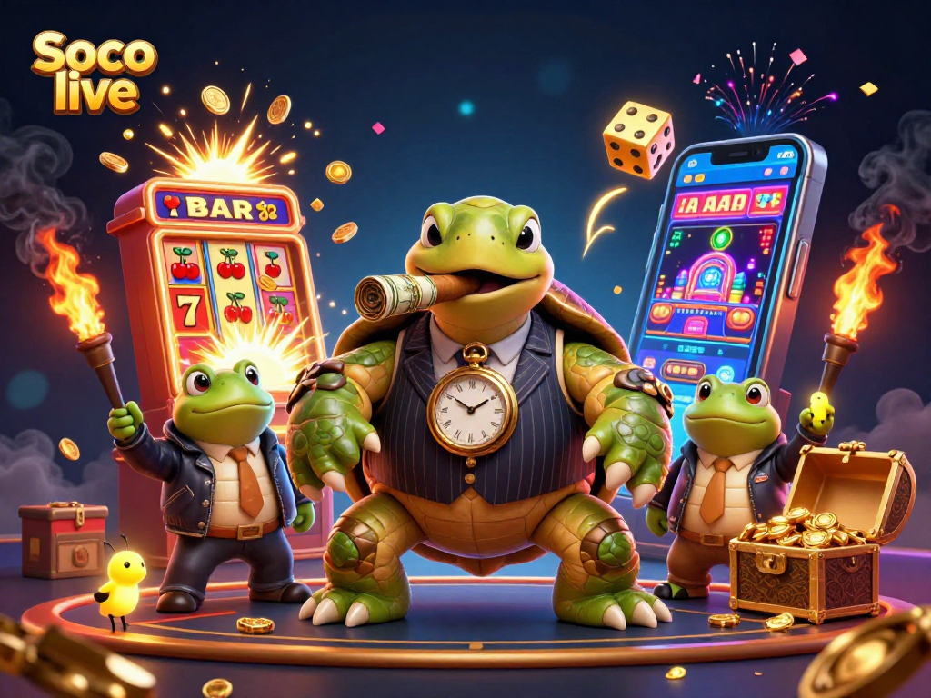 Soco live immerses players in a thrilling casino experience with vibrant characters and dynamic elements.