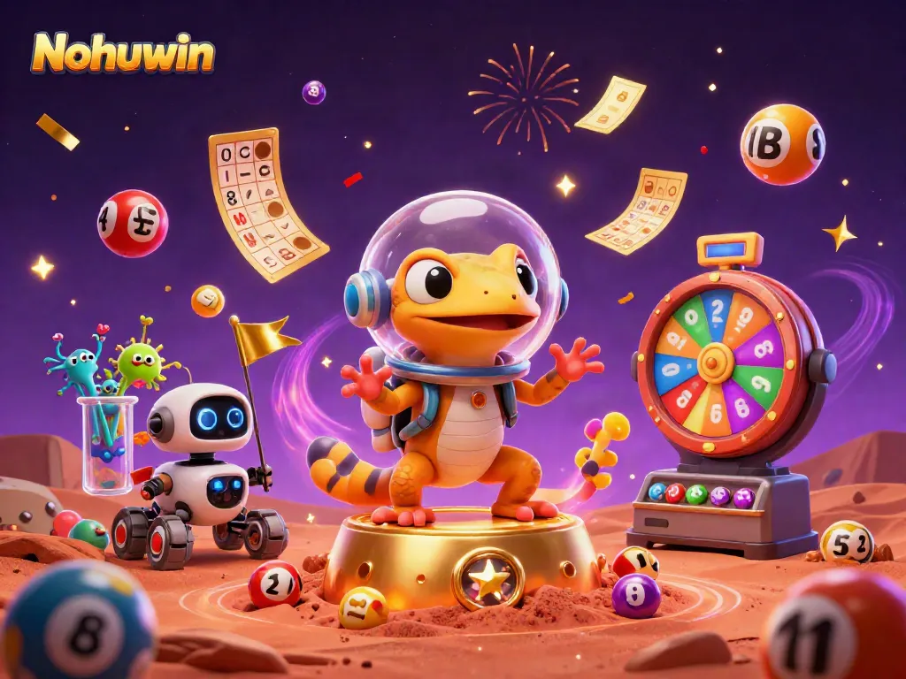 Engage with the thrilling world of Nohuwin where a Martian gecko uncovers a buried golden casino.