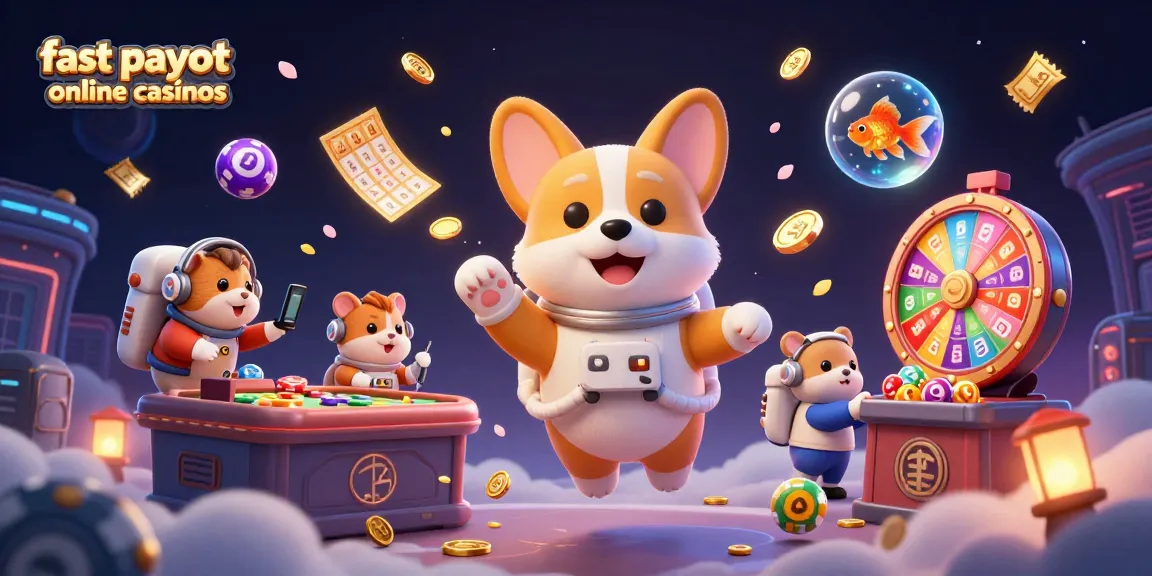 Experience fast payout online casinos through this vibrant cosmic casino illustration.