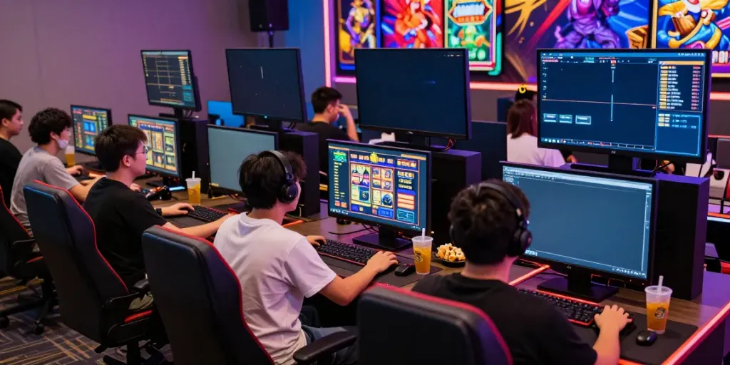 Nohuwin online gaming experience with diverse players engaging in exciting slot games.