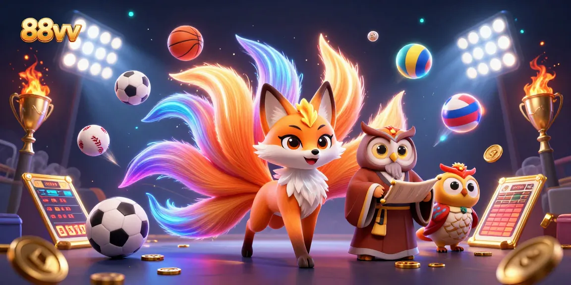 Engage in thrilling gameplay at 88vv with colorful characters and dynamic sports betting elements.
