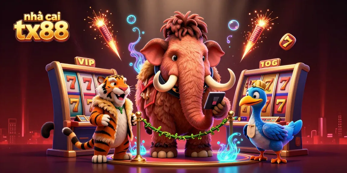 Experience thrilling moments with nhà cái tx88 at an exciting casino scene featuring unique cartoon characters and dynamic elements.