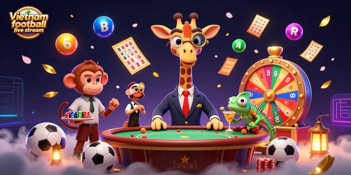 Experience Vietnam football live stream features with dynamic gaming elements and vibrant characters.